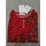 HHWHLL Women's Vintage Floral Print Tops Blouse Casual Short Sleeve T Shirts