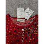 HHWHLL Women's Vintage Floral Print Tops Blouse Casual Short Sleeve T Shirts