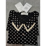 WMTBSRSW Women's Shirts Dressy Casual Short Sleeve Tee Tops Polka Dots Printed Pullover T Shirts Blouse