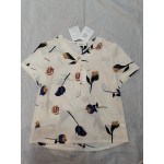 mdskiye Women's Floral Print Tops Short Sleeve T Shirt Blouses