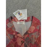 Zeiyignr Women's Casual Shirts Short-Sleeved Plaid Button Up Blouse