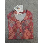 Zeiyignr Women's Casual Shirts Short-Sleeved Plaid Button Up Blouse