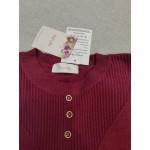 TGAJBL Women's Knitted Sweatshirt Crewneck Long Sleeve Blouse Top Red