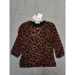 WQHNME Women's Fashion Floral Print Tops Blouse Casual Long Sleeve T Shirts