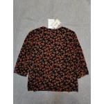 WQHNME Women's Fashion Floral Print Tops Blouse Casual Long Sleeve T Shirts