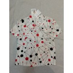 YECHMNGD Women's Polka Dots Shirt Short Sleeve Tops Summer Casual Blouse