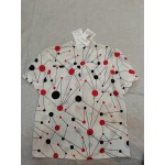 YECHMNGD Women's Polka Dots Shirt Short Sleeve Tops Summer Casual Blouse