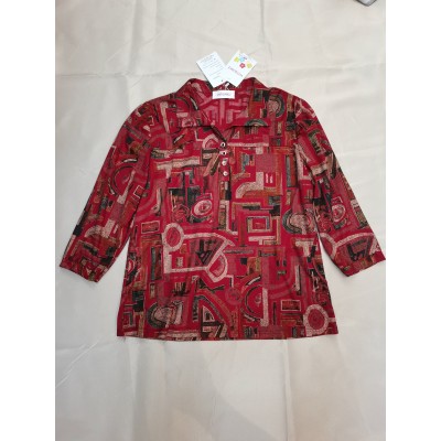 YOTQUSKI Women's Tops Casual Blouses Long-Sleeved T-Shirts Red