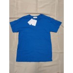 qiaocaity Women's Tops Short-Sleeved T Shirt Loose Fit Blouses Blue