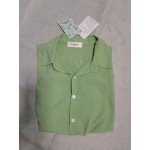 Vrhaik Women's Elegant Short Sleeve Buttons Up Tie Waist Belted Blouse Tunic Top T Shirt