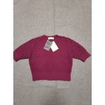 Wijhcboe Women Crochet Long Sleeve Crewneck Sweaters Winter Knit Pullover Tops