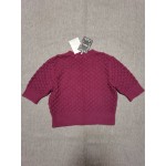 Wijhcboe Women Crochet Long Sleeve Crewneck Sweaters Winter Knit Pullover Tops