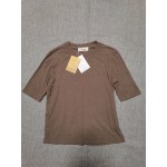 Svbnaue Women's Tops Casual Blouses Short-Sleeved T-Shirts Brown