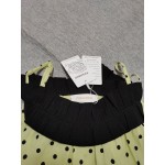 FDUUWOkD Women's Elegant Polka Dots Print Short-Sleeved Blouse Top