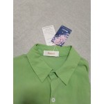 Huaai Women's Blouse Short Sleeve Tie Front Knot Casual Loose Fit Shirts