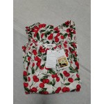 PDFBR Womens Tops Floral Summer Square Neck Blouse Short Sleeve Up Shirts
