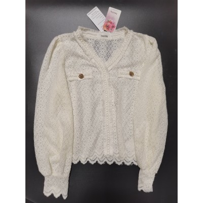 Jmntiy Women's Blouses Casual Long Sleeve Crewneck Pullover Knit Blouse Tops