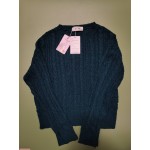 YYNS Women's Knit Shirts Crewneck Long Sleeve Casual Sweater Blue
