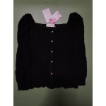nisorays Women's Long Sleeve Square Neck T Shirt Loose Pullover Tunic Sweater