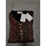 QHRMKOG Women's Pullover Floral Print Long Sleeve V Neck Blouse