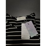 Caoblia Women's Tops Crewneck Sweatshirt Long Sleeve Striped Blouse Top