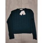 Delaonez Women's Long Sleeve Round Neck Shirts Loose Pullover Sweater