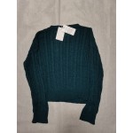Delaonez Women's Long Sleeve Round Neck Shirts Loose Pullover Sweater