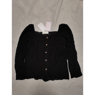 JHLZHS Women's Long Sleeve Square Neck T Shirt Loose Button Down Blouses
