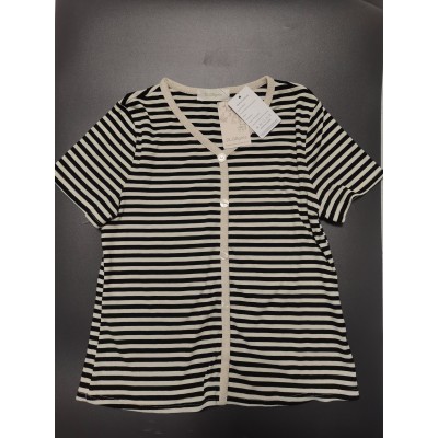 DLGBgirls Women's Short Sleeve Striped T-Shirt Tee Shirt Tops Slim Fit Blouses