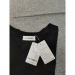 GA WEIHUA Women's Casual Short Sleeve V Neck Blouse T-shirt Black