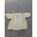 Mnyotv Cold Shoulder Frill Trim Spaghetti Strap Baggy Blouse yellow