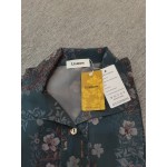 Lixmnse Women's Floral Embroidered Button Down Shirt Graphic Pattern Short Sleeve Tops Casual Blouses