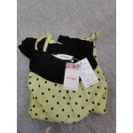 nhApmj Women's Strap Cold Shoulder Tops Lantern Polka Dot Short Sleeve Shirt Blouse