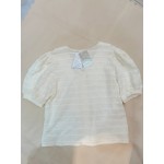 wadyob Womens Tops Lovely Crochet See-Through Cardigan Button Down Short Sleeve Blouse