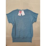DWSHUM Women's Causal Loose Short Sleeve T-Shirts Cozy Knit Blouse Tops