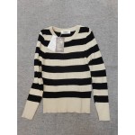 Sunaei Women's Tops Striped Long Sleeve Crewneck Sweater Blouse