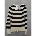 Sunaei Women's Tops Striped Long Sleeve Crewneck Sweater Blouse