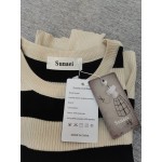 Sunaei Women's Tops Striped Long Sleeve Crewneck Sweater Blouse