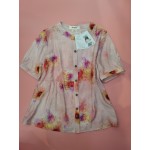 Bpmpbo Womens Tops Short Sleeve Blouse Button Up Floral Print T Shirts