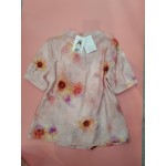 Bpmpbo Womens Tops Short Sleeve Blouse Button Up Floral Print T Shirts