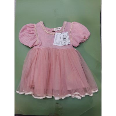 Hrsba Girls Dress Toddler Girls Short Latern Sleeve Dresses