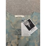 Quwlolw Womens Vintage Short Sleeve Floral Print Blouse