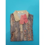EEVUUT Womens Knitted Shirts Blouses Short Sleeve Collared Blouses