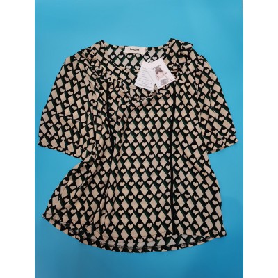 Fwuguen Womens Casual Tops Tunic Blouses Lightweight Half Sleeve Blouse