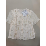 UAMVSH Womens Elegant Short Sleeve Button Down Floral Print Blouses