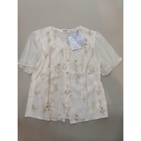UAMVSH Womens Elegant Short Sleeve Button Down Floral Print Blouses