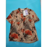 Qhnvtd Womens Shirts Tops Short Sleeve Floral Print Blouses