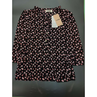 VtModv Womens Tops Floral Print Long Sleeve Blouses